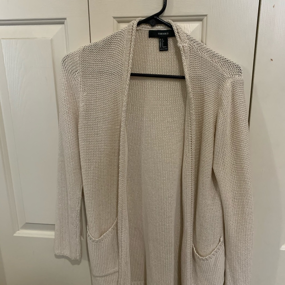 Cream colored F21 cardigan